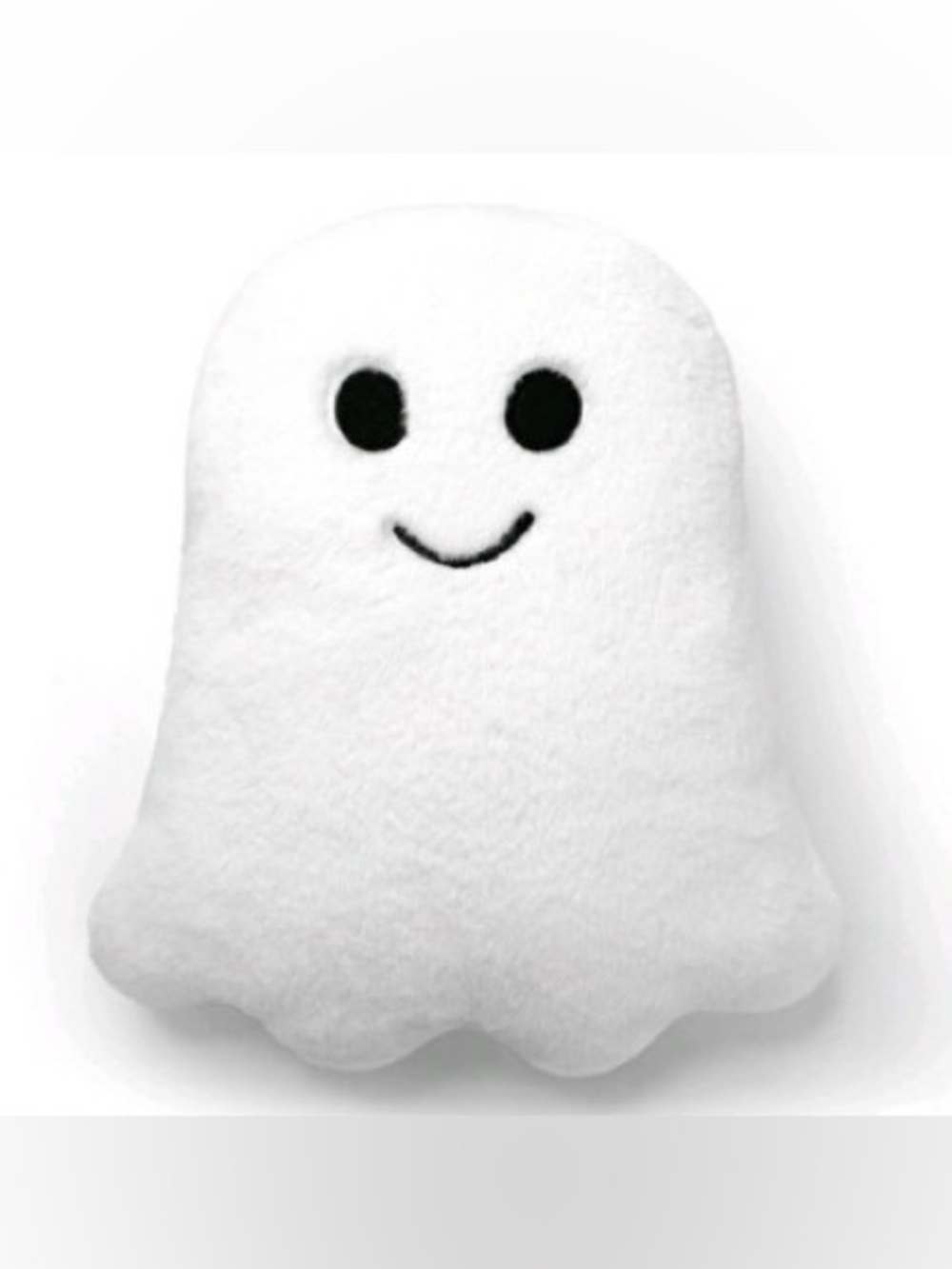 NWOT Target Halloween Ghost Plush Pillow White Scallop Furry Spooky Bed College